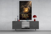 Chase the Light Gold Vintage Camera Glass Wall Art
