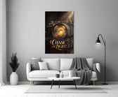 Chase the Light Gold Vintage Camera Glass Wall Art