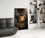 Chase the Light Gold Vintage Camera Glass Wall Art