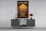 Built Not Bought Hot Rod Garage Glass Wall Art