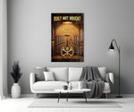 Built Not Bought Hot Rod Garage Glass Wall Art
