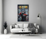 Go Hard Boxing Wolf Glass Wall Art