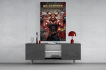 No Excuses Weightlifting Bull Glass Wall Art