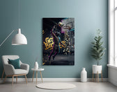 Get Buckets Bull Baller Money Dunk Glass Wall Art