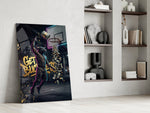 Get Buckets Bull Baller Money Dunk Glass Wall Art