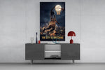 The City Is Watching Moonlit Slam Dunk Glass Wall Art