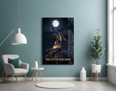 Palming The Moon City Skyline Glass Wall Art