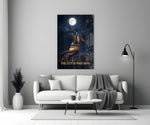 Palming The Moon City Skyline Glass Wall Art