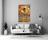 Old School Funk Streetball Disco Dunk Glass Wall Art