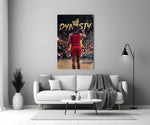 Dynasty Gold Typography Basketball Glass Wall Art