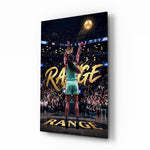 Range Gold Crown Basketball Shooter Glass Wall Art