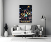 Range Gold Crown Basketball Shooter Glass Wall Art