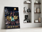 Range Gold Crown Basketball Shooter Glass Wall Art