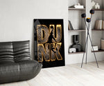 Dunk Gold Drip Basketball Net Glass Wall Art