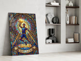 Baller Stained Glass Basketball Player Glass Wall Art