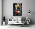 Laced Up Sneaker Neon Hoop Glass Wall Art