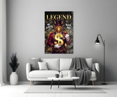 Legend Golden Dragon Gold Dollar Glass Wall Art