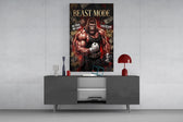Beast Mode Gorilla Gym Motivation Glass Wall Art