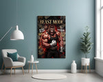 Beast Mode Gorilla Gym Motivation Glass Wall Art