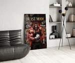 Beast Mode Gorilla Gym Motivation Glass Wall Art