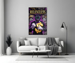 Relentless Suited Panther Gold Dollar Glass Wall Art