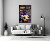 Relentless Suited Panther Gold Dollar Glass Wall Art