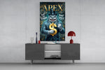Apex Suited Shark Gold Dollar Glass Wall Art