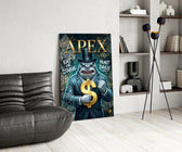 Apex Suited Shark Gold Dollar Glass Wall Art