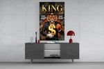 King Suited Tiger Gold Dollar Glass Wall Art