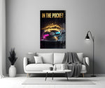 In the Pocket Golden Turntable Skyline Glass Wall Art