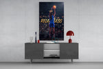 Relentless Basketball Crown Hoop Glass Wall Art
