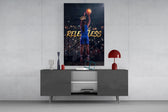 Relentless Basketball Crown Hoop Glass Wall Art