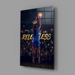 Relentless Basketball Crown Hoop Glass Wall Art