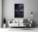 Relentless Basketball Crown Hoop Glass Wall Art