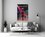 Dynasty Gold Crown Basketball King Glass Wall Art