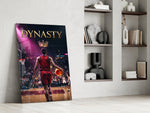 Dynasty Gold Crown Basketball King Glass Wall Art
