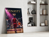 Dynasty Gold Crown Basketball King Glass Wall Art