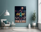 Range Crowned Woman Baller Glass Wall Art