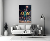 Range Crowned Woman Baller Glass Wall Art