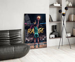 Range Crowned Woman Baller Glass Wall Art