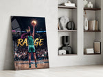 Range Crowned Woman Baller Glass Wall Art