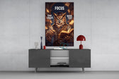 Focus Scholar Owl Professor Glass Wall Art