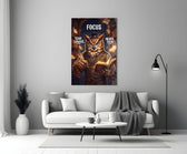 Focus Scholar Owl Professor Glass Wall Art