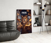 Focus Scholar Owl Professor Glass Wall Art