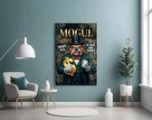 Mogul Tuxedo Bulldog Tycoon Glass Wall Art