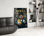 Mogul Tuxedo Bulldog Tycoon Glass Wall Art