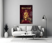 Royal Flush Golden Throne Toilet Glass Wall Art