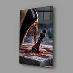 Stiletto Checkmate Chess King Glass Wall Art