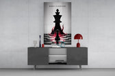 Mindset Is Everything Chess King Glass Wall Art