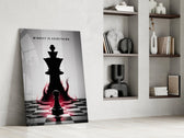Mindset Is Everything Chess King Glass Wall Art